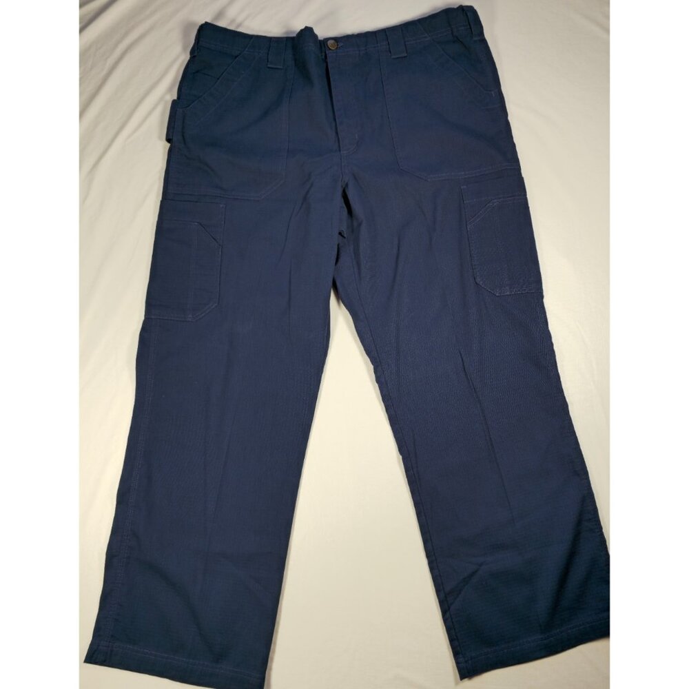 Carhartt Ripstop Cargo Scrub Pants Men’s MP4108-M Blue 8-Pocket Bootcut XL Reg